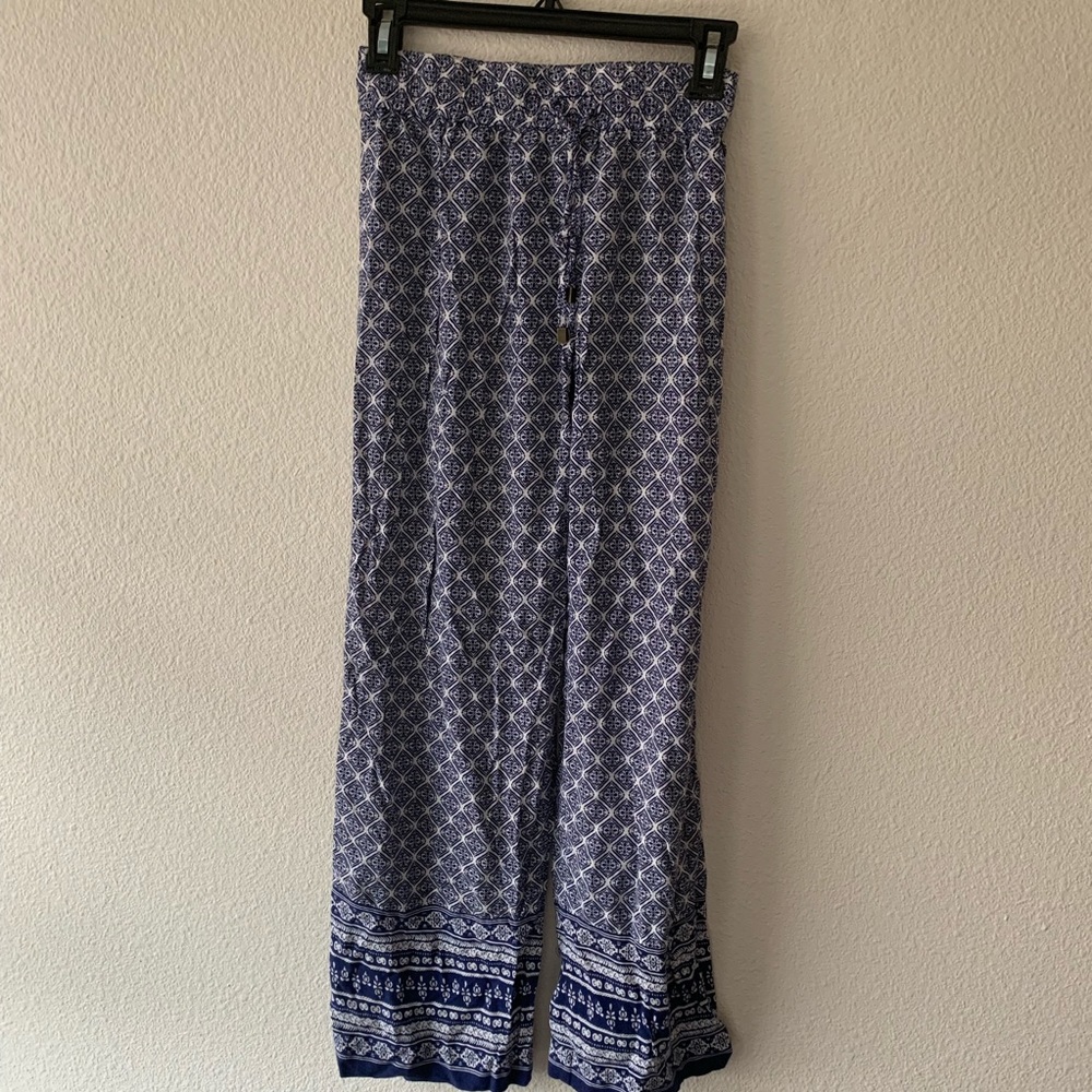 Blue, Multi Patterned Lucy & Laurel Pants (S)